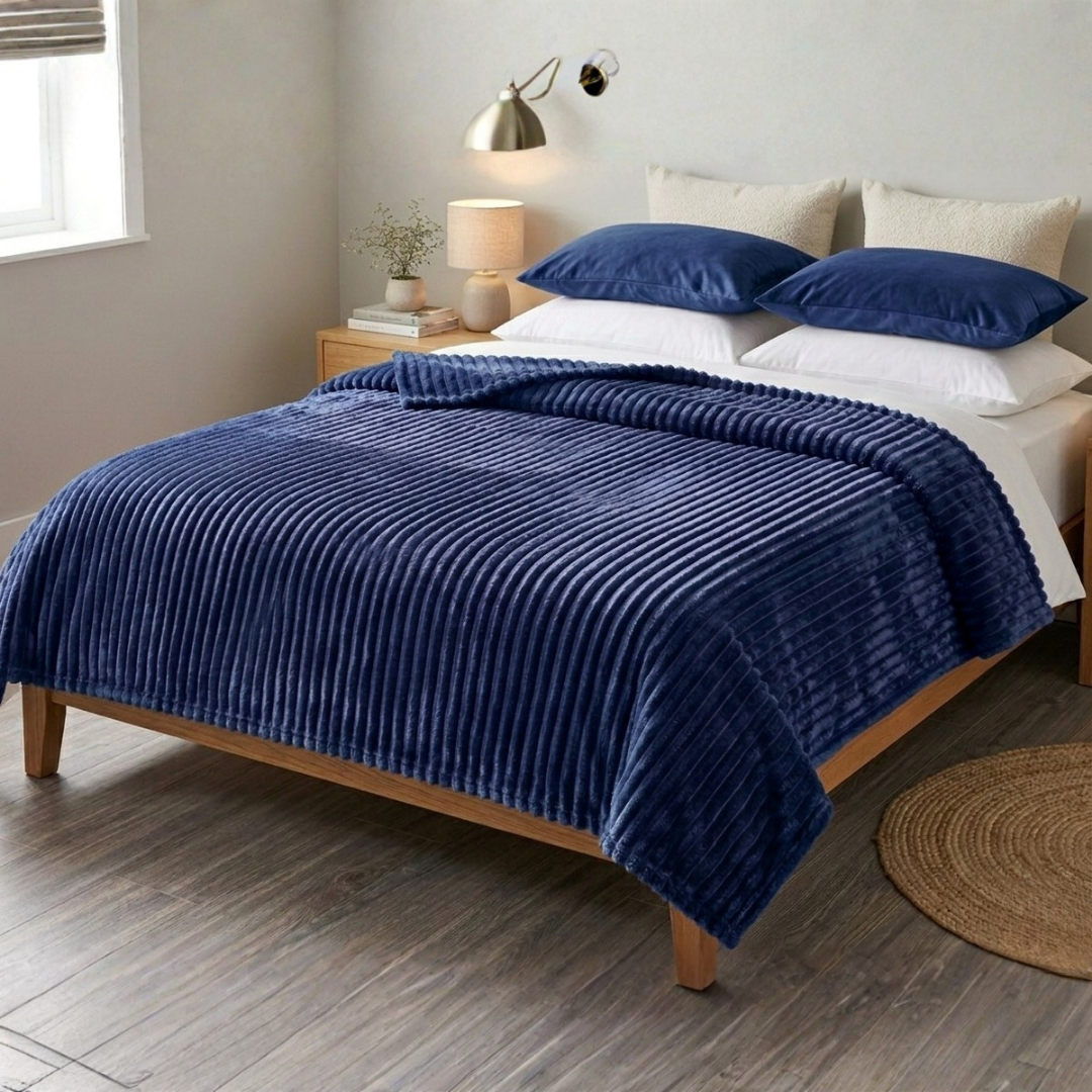 Manta Mallow Premium Azul