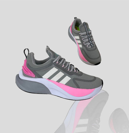 ADIDAS GRIS - ROSA